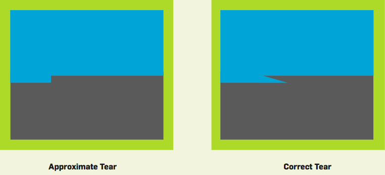 Abb. 4.1 Unterschiedliche Darstellung der Reißkante während des Bildaufbaus im Emulator (links) und der Originalhardware (rechts) bei Phillips
